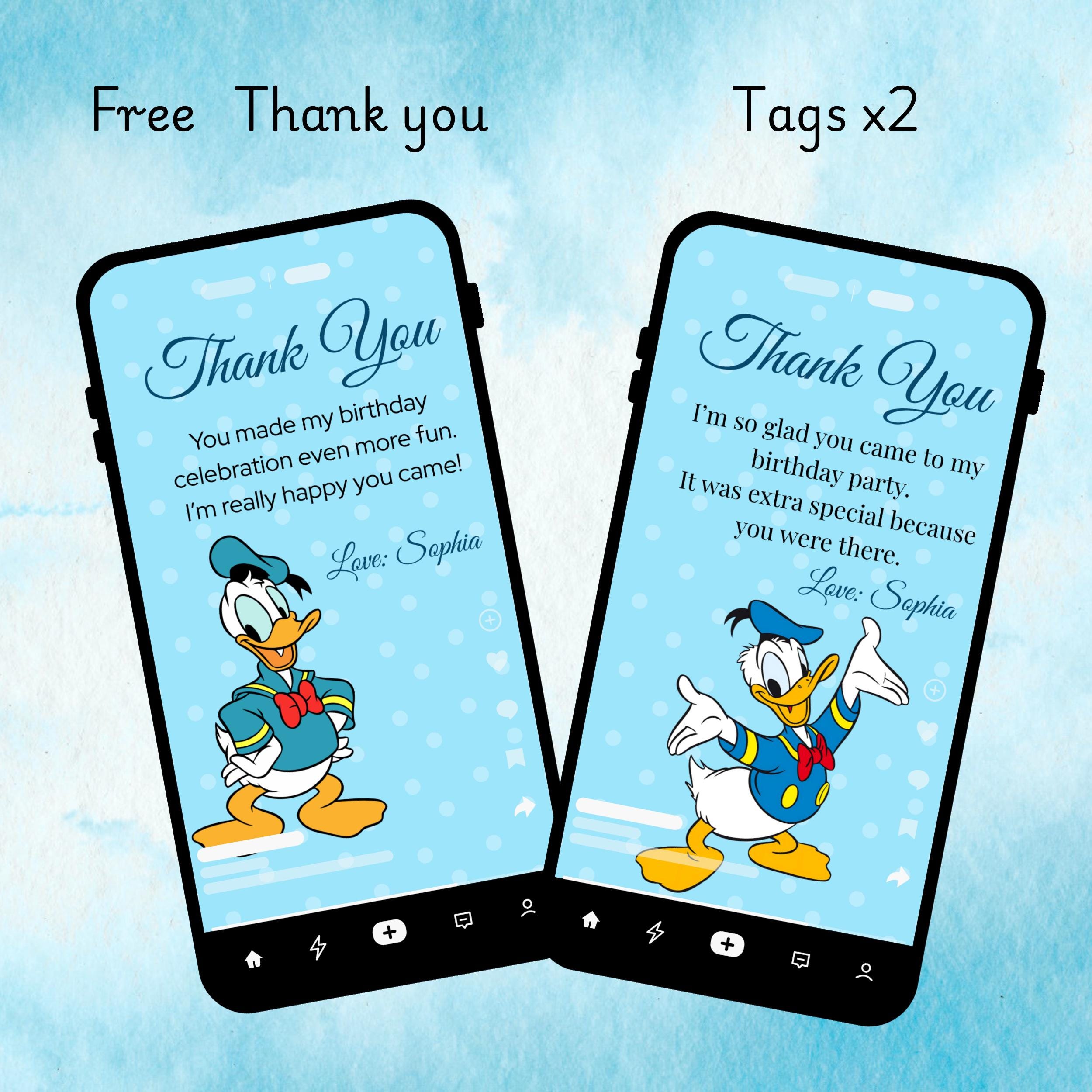 Donald Duck Birthday Invitation – Editable Canva Template 5 Donald Duck Birthday Invitation – Editable Canva Template - Image 5