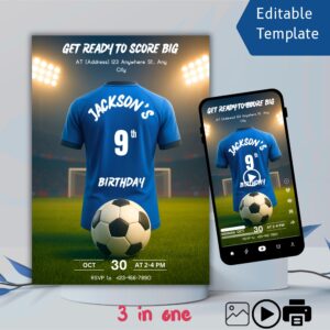 Soccer Birthday Invitation