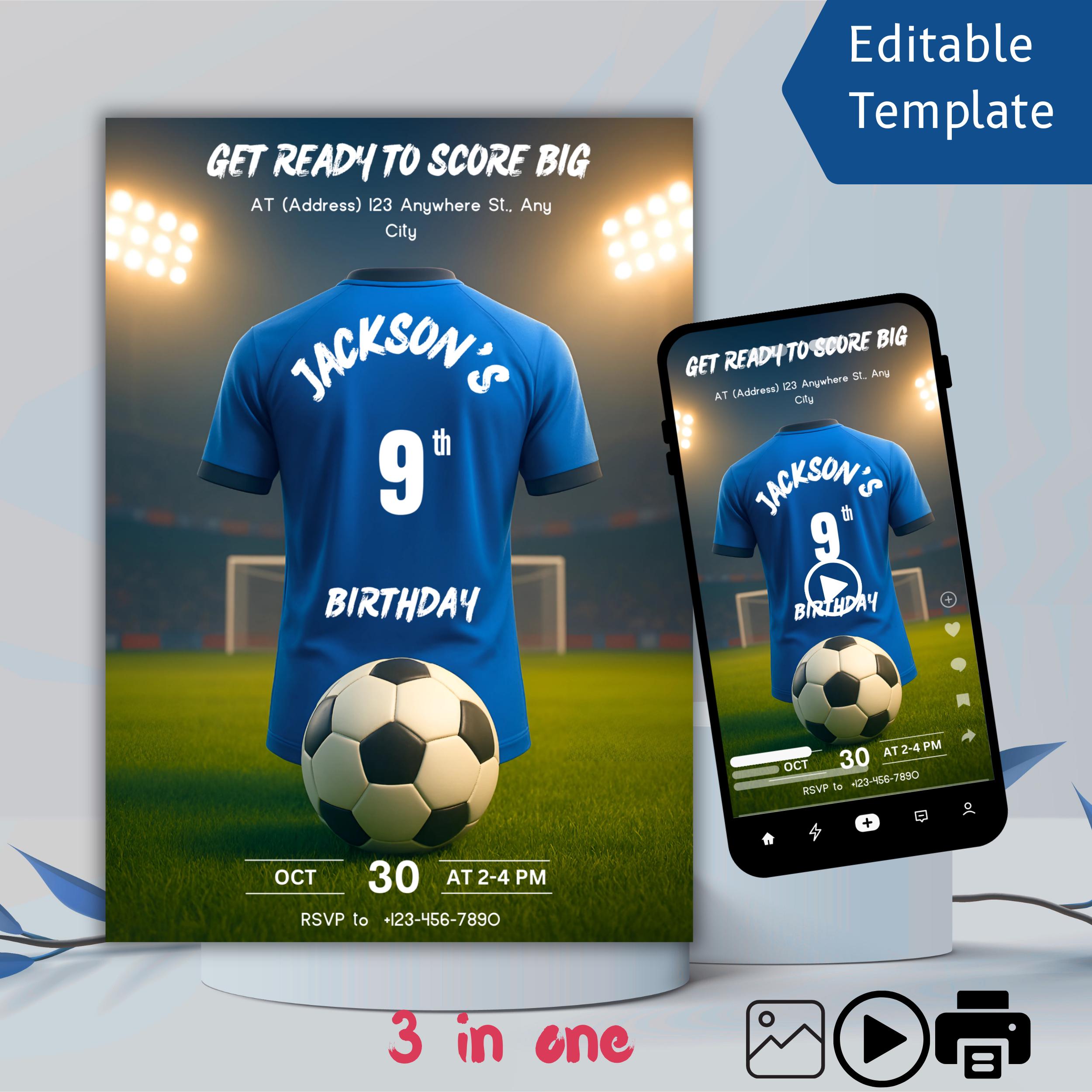 Soccer Birthday Invitation 1 Soccer Birthday Invitation