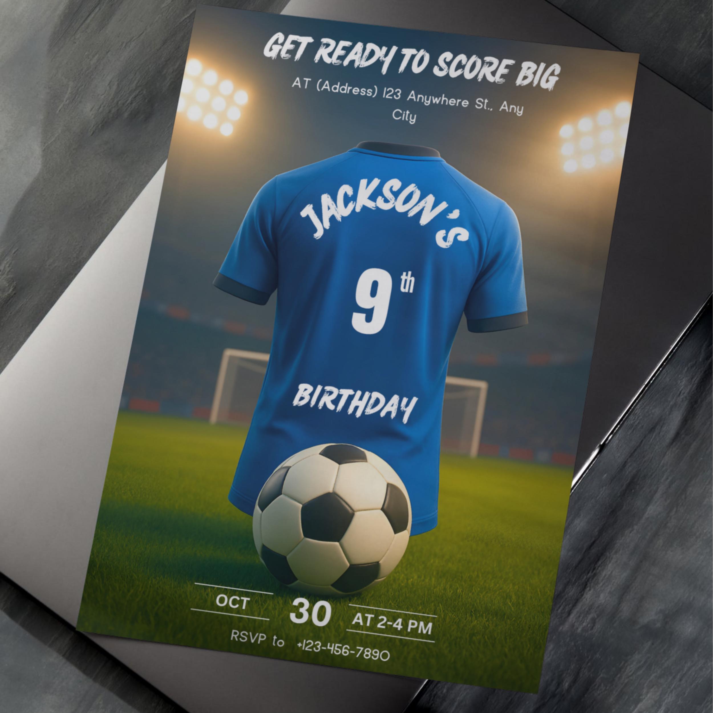 Soccer Birthday Invitation 7 Soccer Birthday Invitation - Image 7