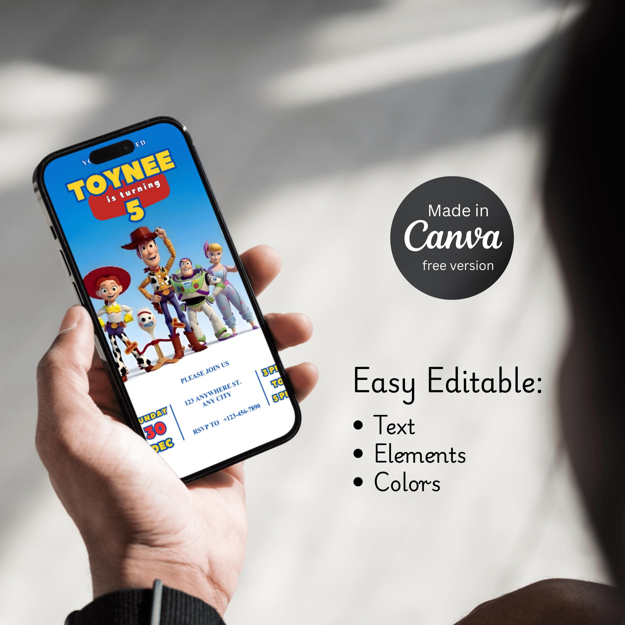 Toy Story Birthday Invitation – Editable Canva Video 8 Toy Story Birthday Invitation – Editable Canva Video - Image 8