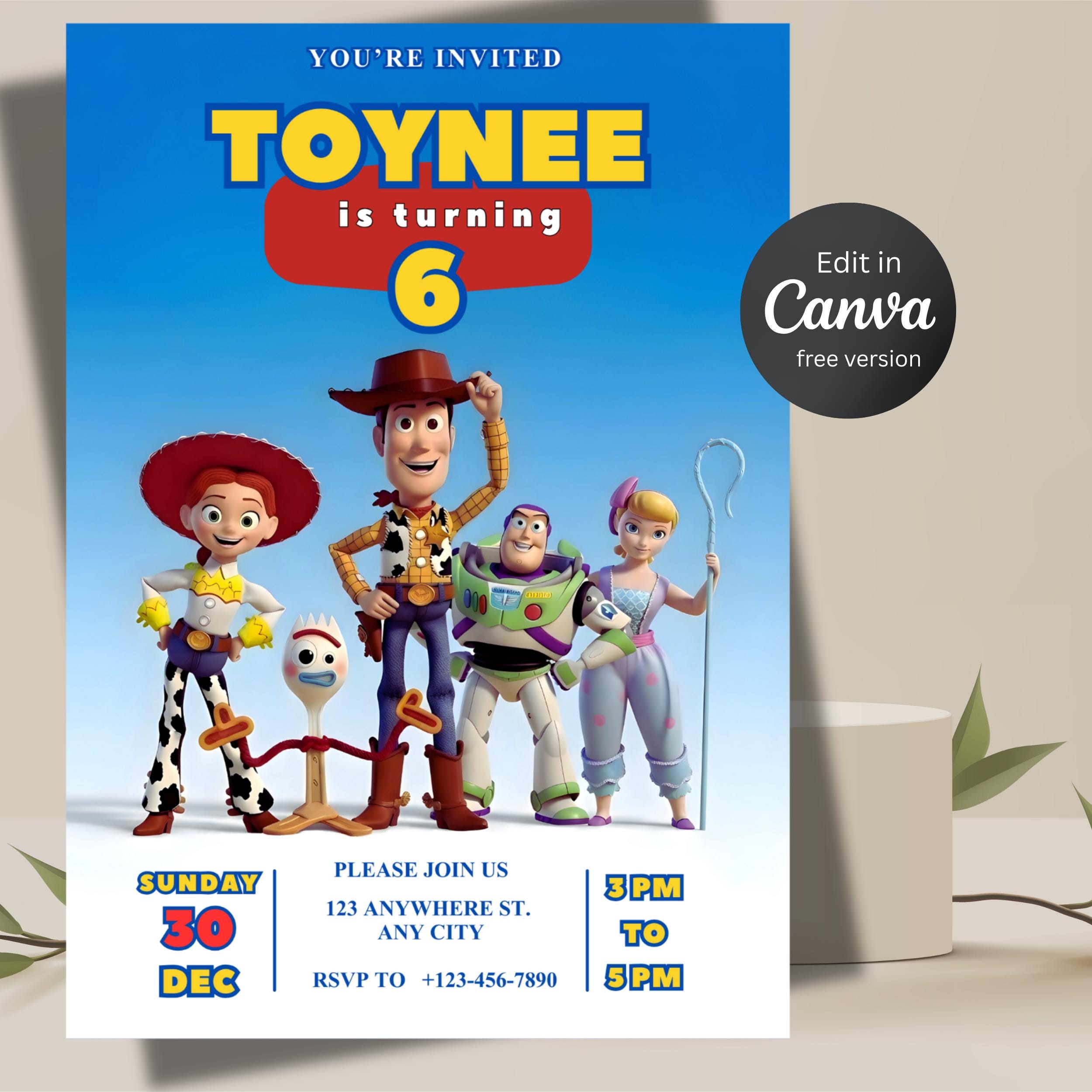 Toy Story Birthday Invitation – Editable Canva Video 2 Toy Story Birthday Invitation – Editable Canva Video - Image 2