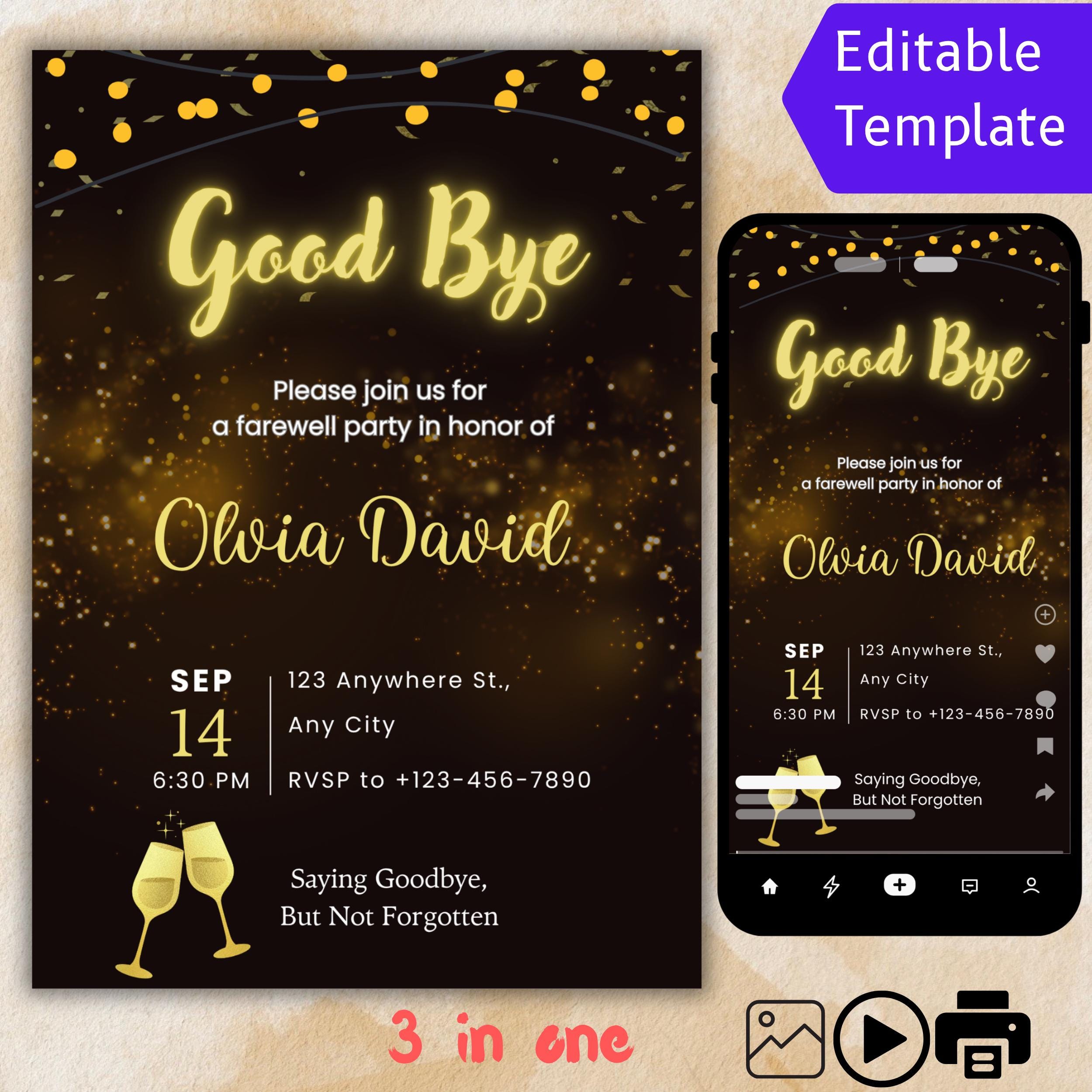 Farewell Party Invitation