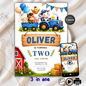 Farm Birthday Party Invitation free