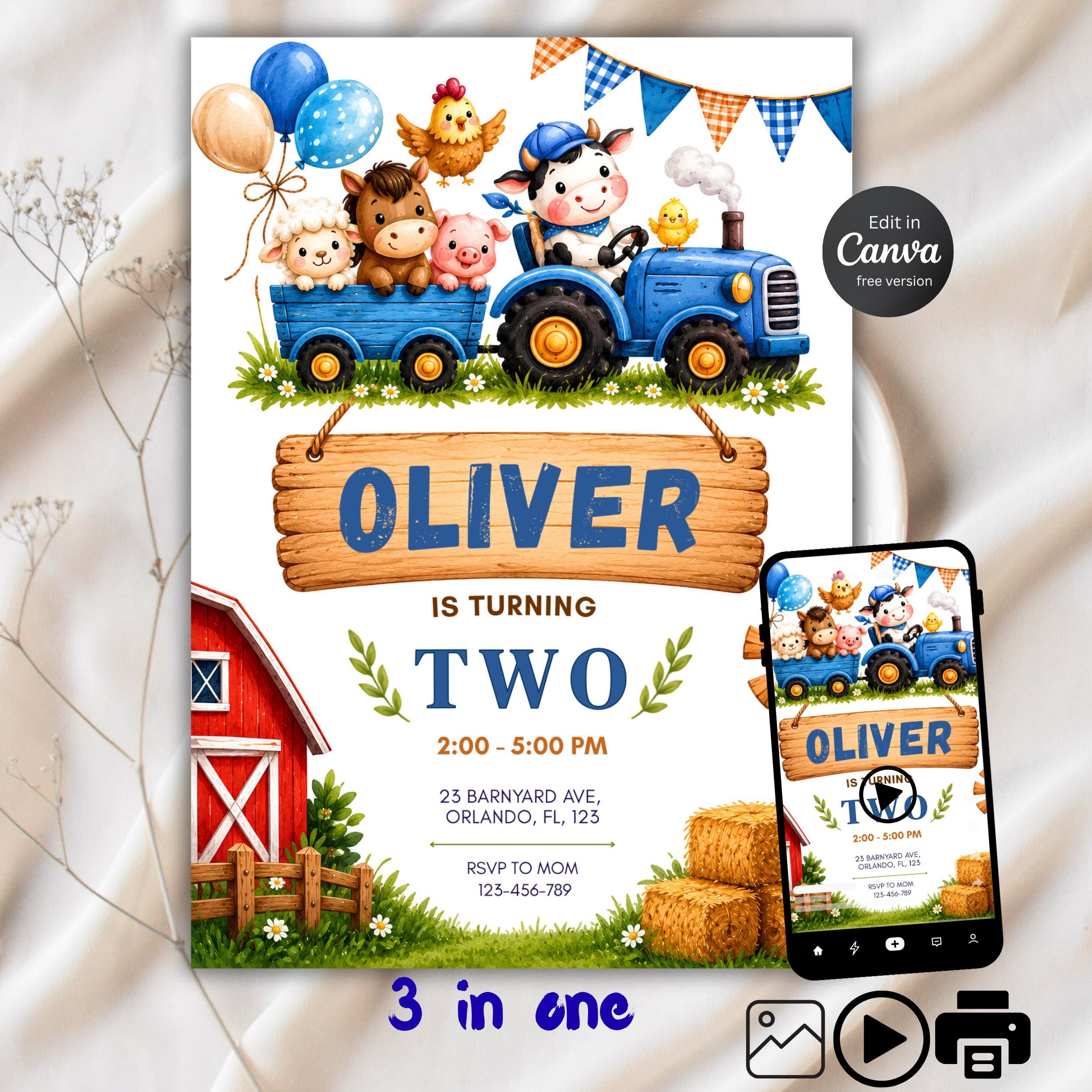 Farm Birthday Party Invitation free
