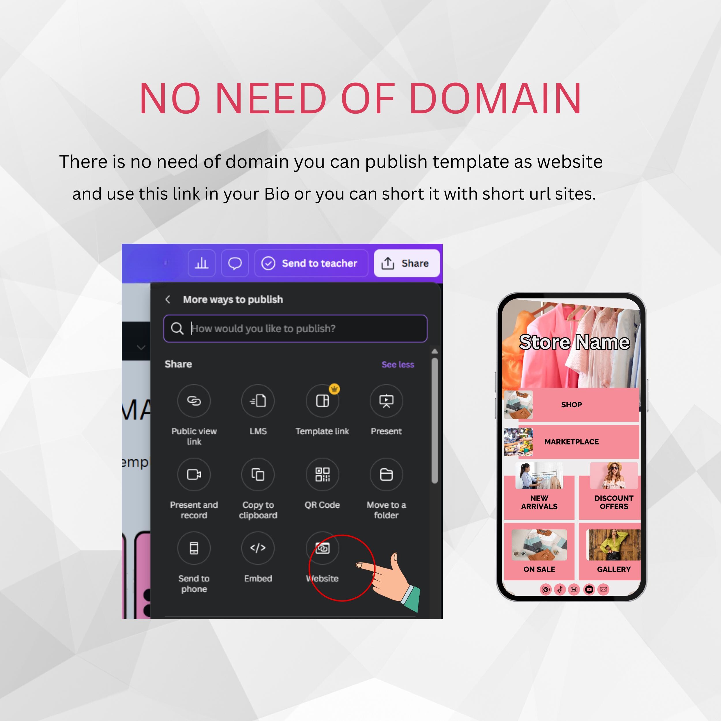 Fashion Link in Bio Template – Editable Canva Landing Page - Image 4