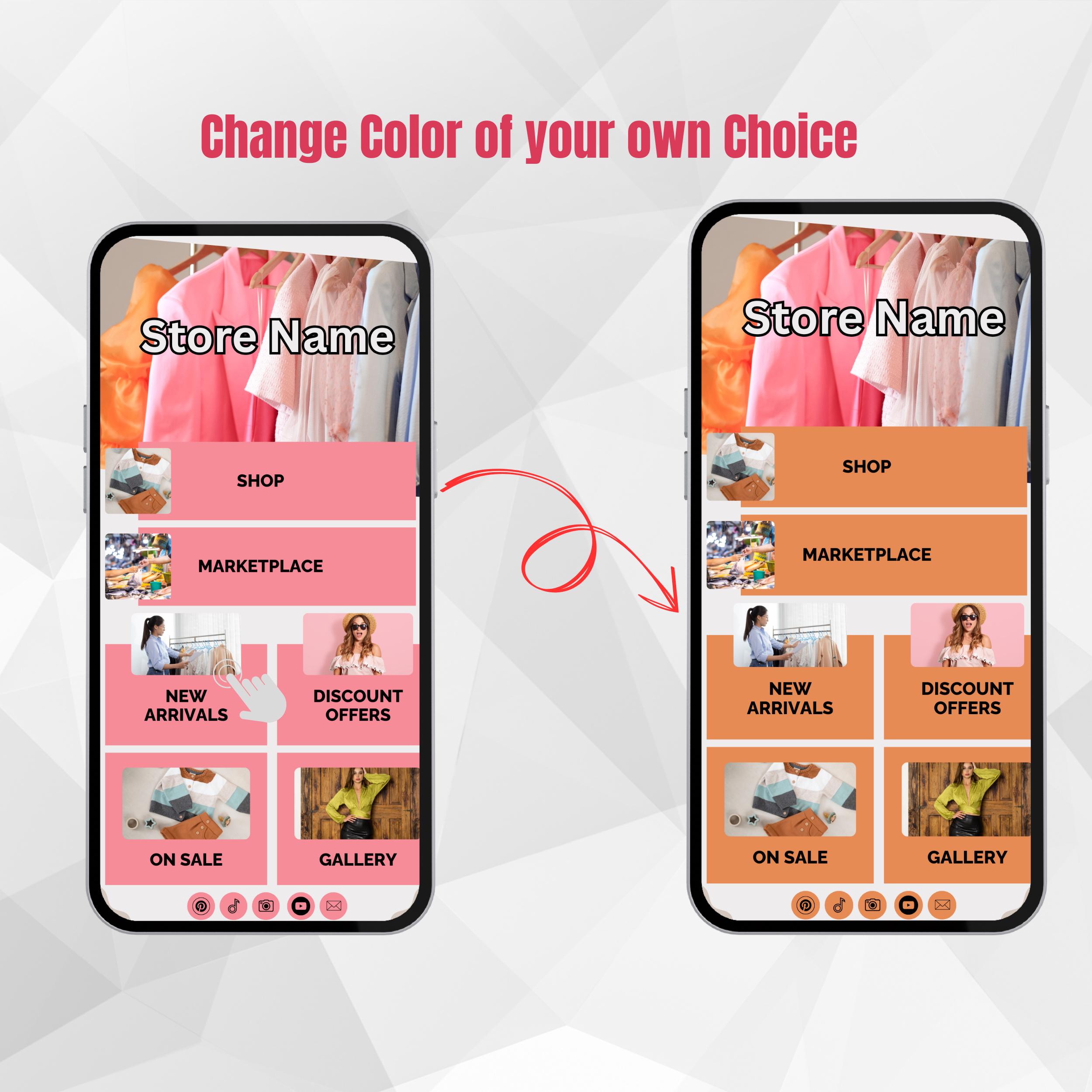 Fashion Link in Bio Template – Editable Canva Landing Page - Image 3