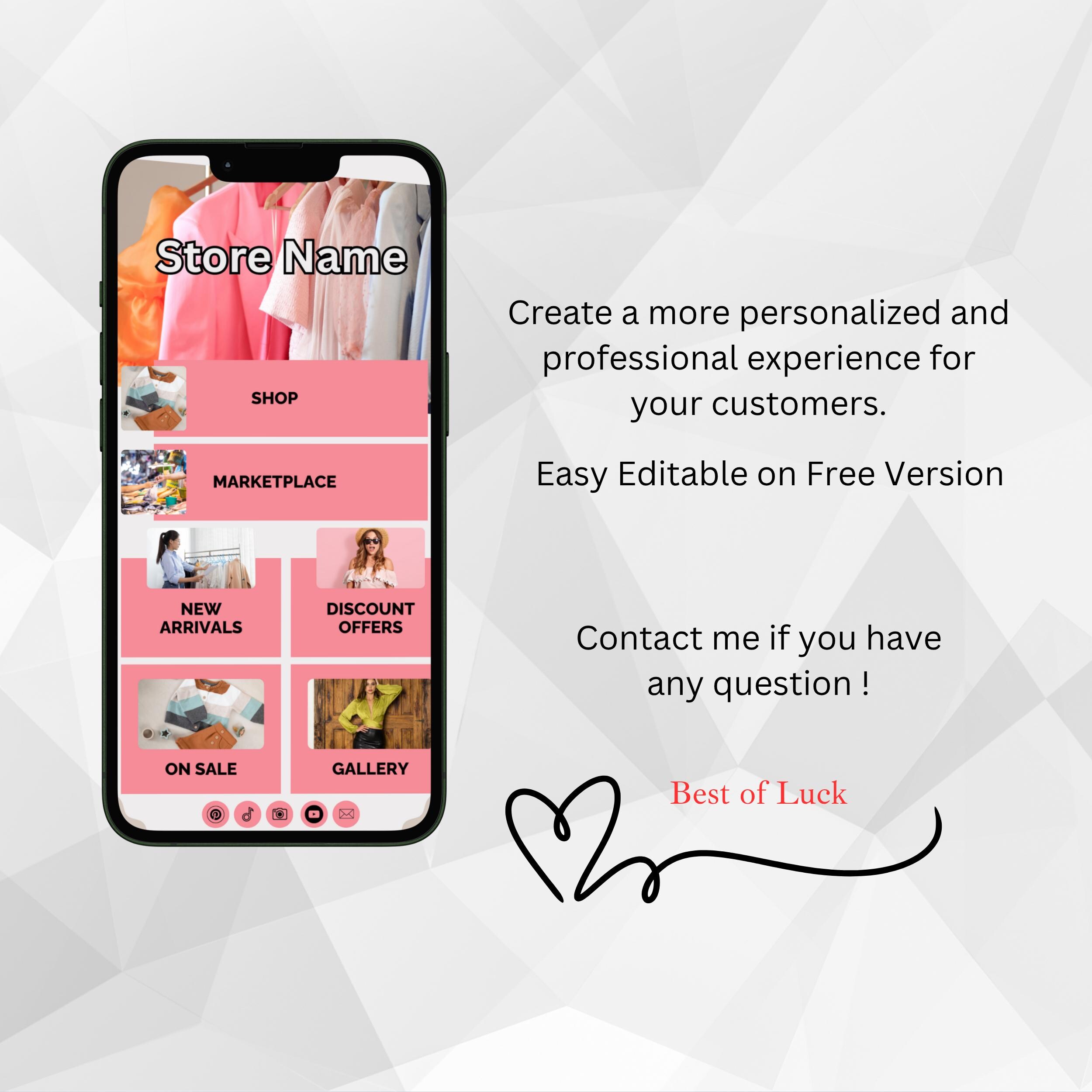 Fashion Link in Bio Template – Editable Canva Landing Page - Image 6