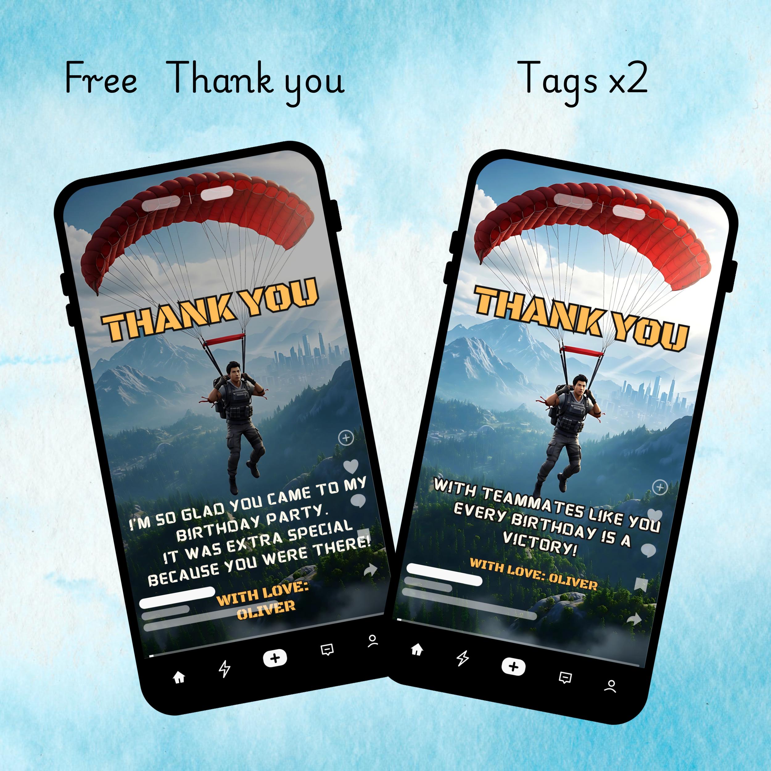 Battle Royale Gamer Birthday Invitation – Editable Canva Template 5 Battle Royale Gamer Birthday Invitation – Editable Canva Template - Image 5