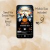 Halloween Birthday Party Invitation: Spooky Kids Theme (Digital) Editable Halloween Birthday Party Invitation – Video, Printable & Mobile Canva Template