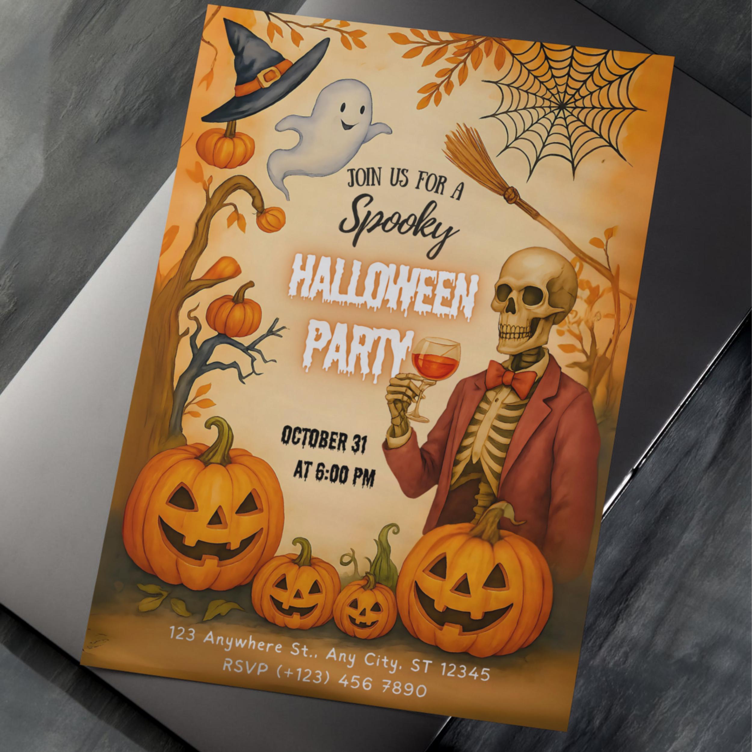 Halloween Party Invitation – Video, Printable & Mobile Canva Template 7 Halloween Party Invitation – Video, Printable & Mobile Canva Template - Image 7