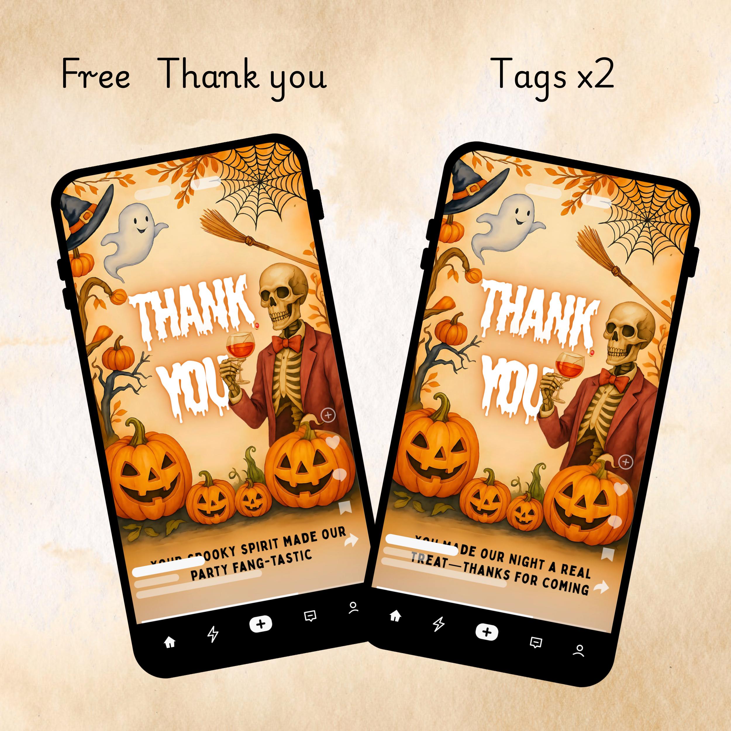 Halloween Party Invitation – Video, Printable & Mobile Canva Template 4 Halloween Party Invitation – Video, Printable & Mobile Canva Template - Image 4