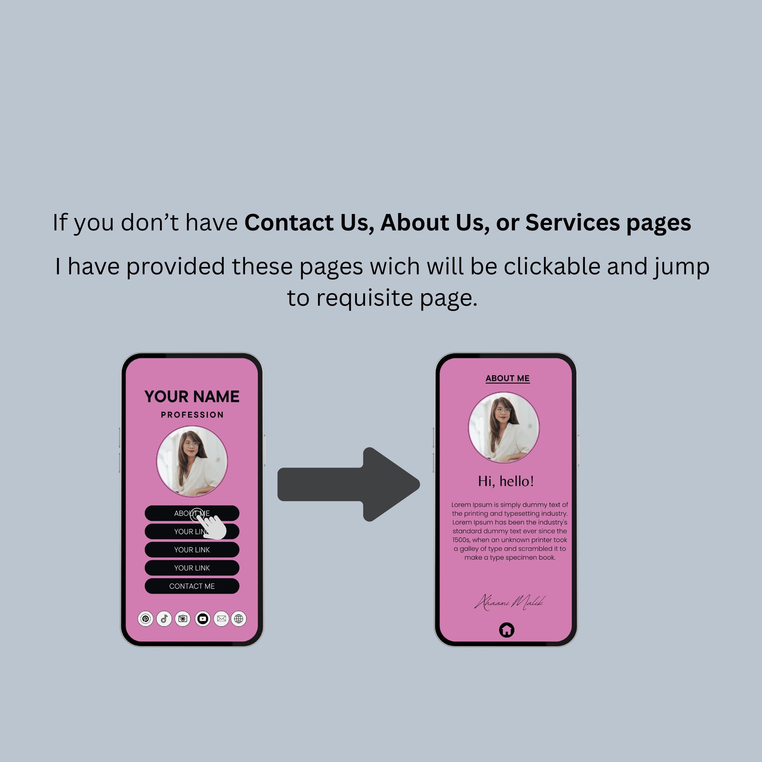 Instagram Link in Bio Canva Templates – Editable Bio Website Kit (7 Templates) 5 Instagram Link in Bio Canva Templates – Editable Bio Website Kit (7 Templates) - Image 5
