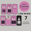 Instagram Link in Bio Canva Templates – Editable Bio Website Kit (7 Templates)