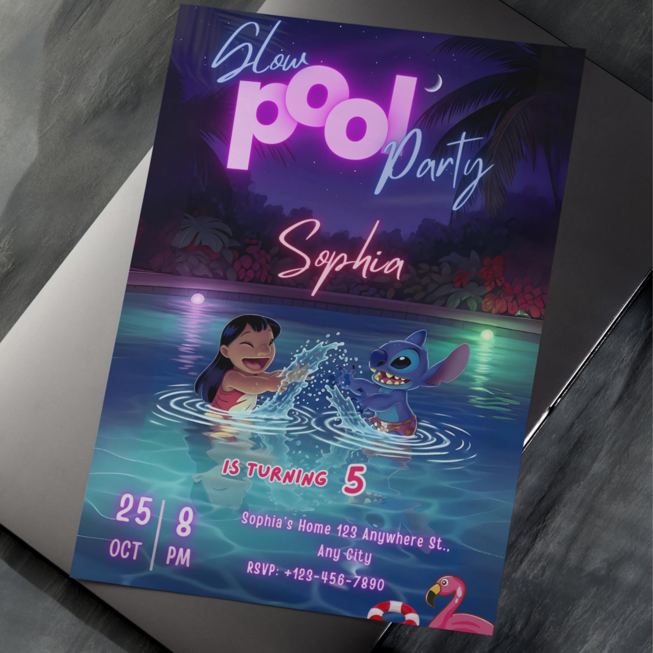 Lilo and Stitch Pool Party Invitation – Editable Canva Template 7 Lilo and Stitch Pool Party Invitation – Editable Canva Template - Image 7