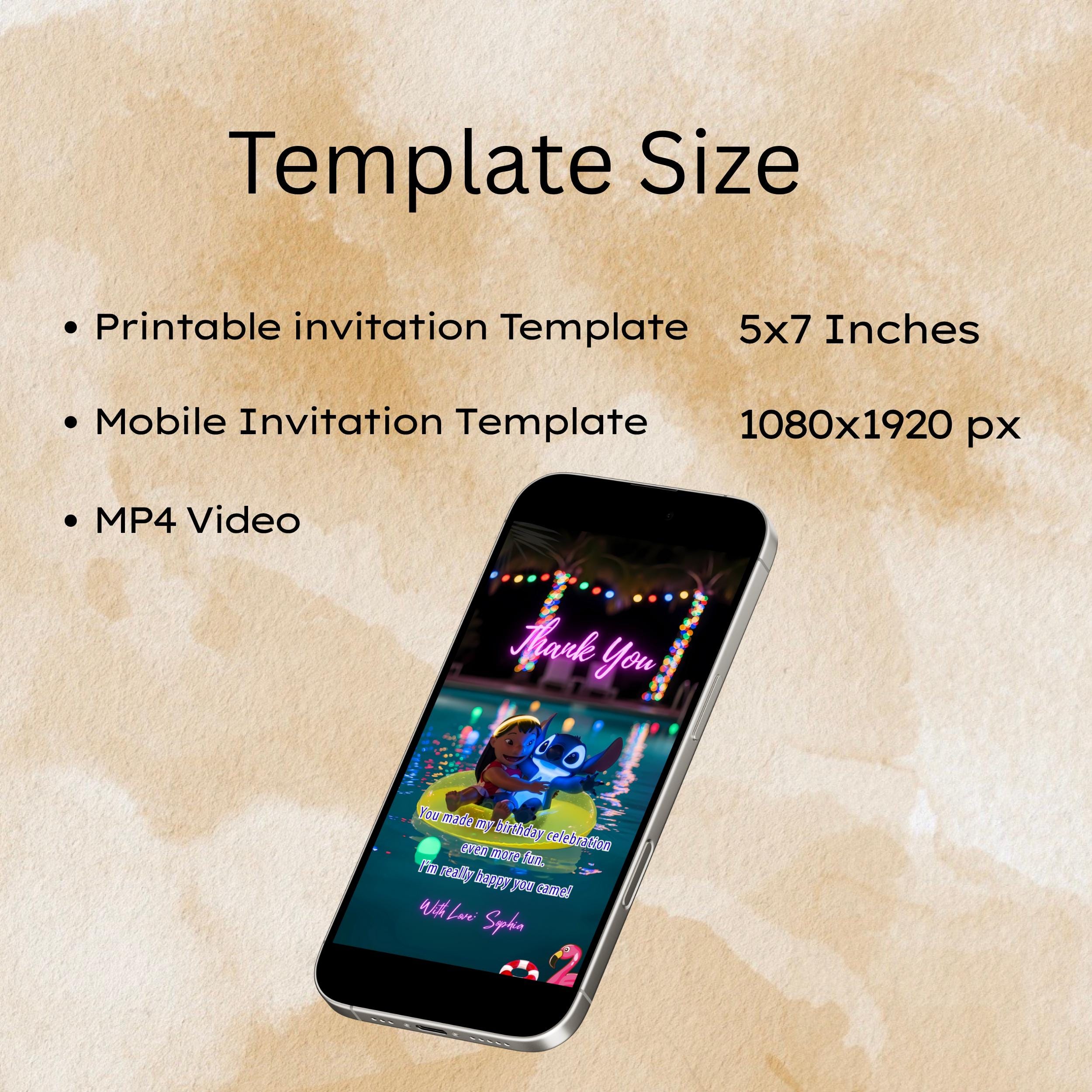 Lilo and Stitch Pool Party Invitation – Editable Canva Template 9 Lilo and Stitch Pool Party Invitation – Editable Canva Template - Image 9