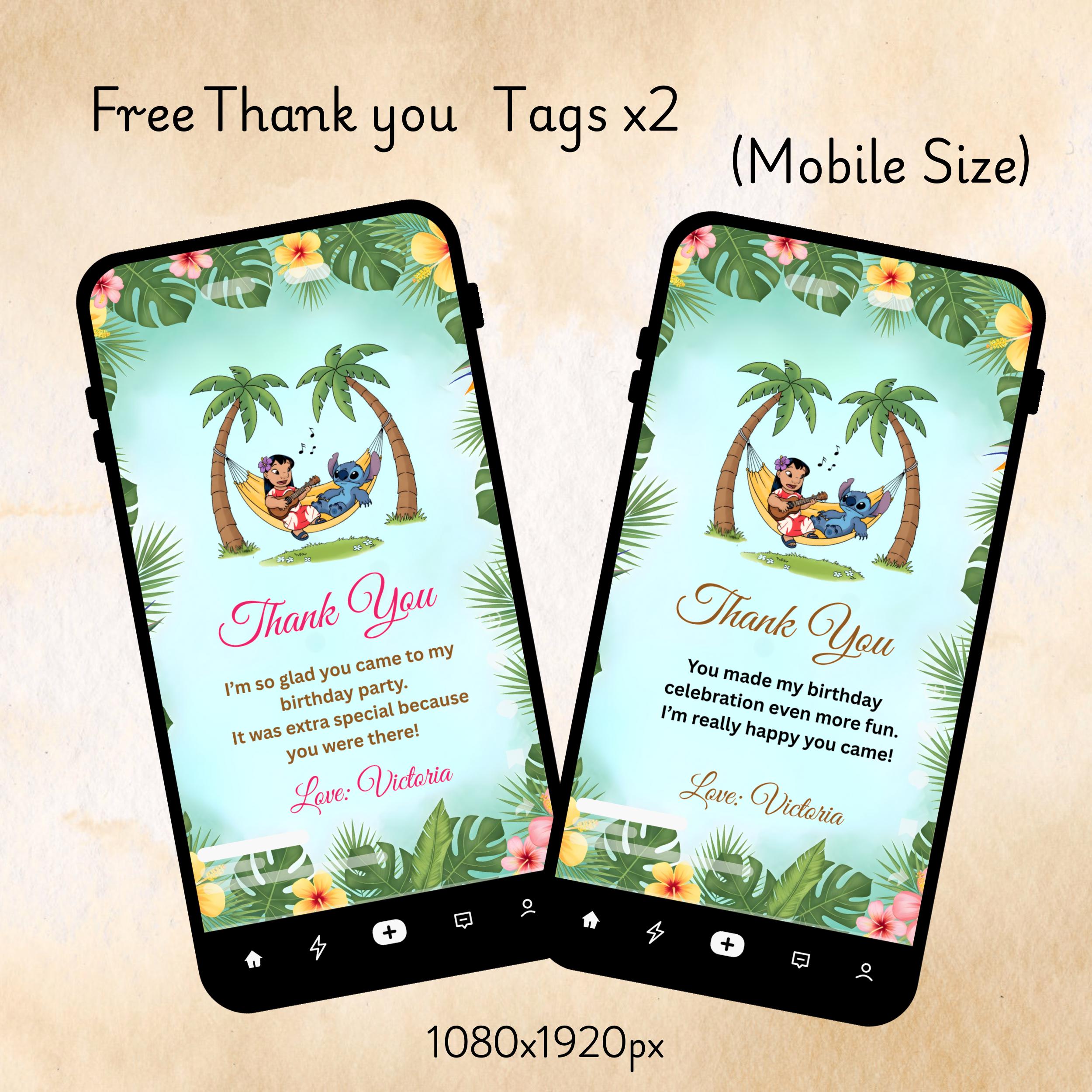 Lilo and Stitch Birthday Invitation – Tropical Printable & Video 4 Lilo and Stitch Birthday Invitation – Tropical Printable & Video - Image 4