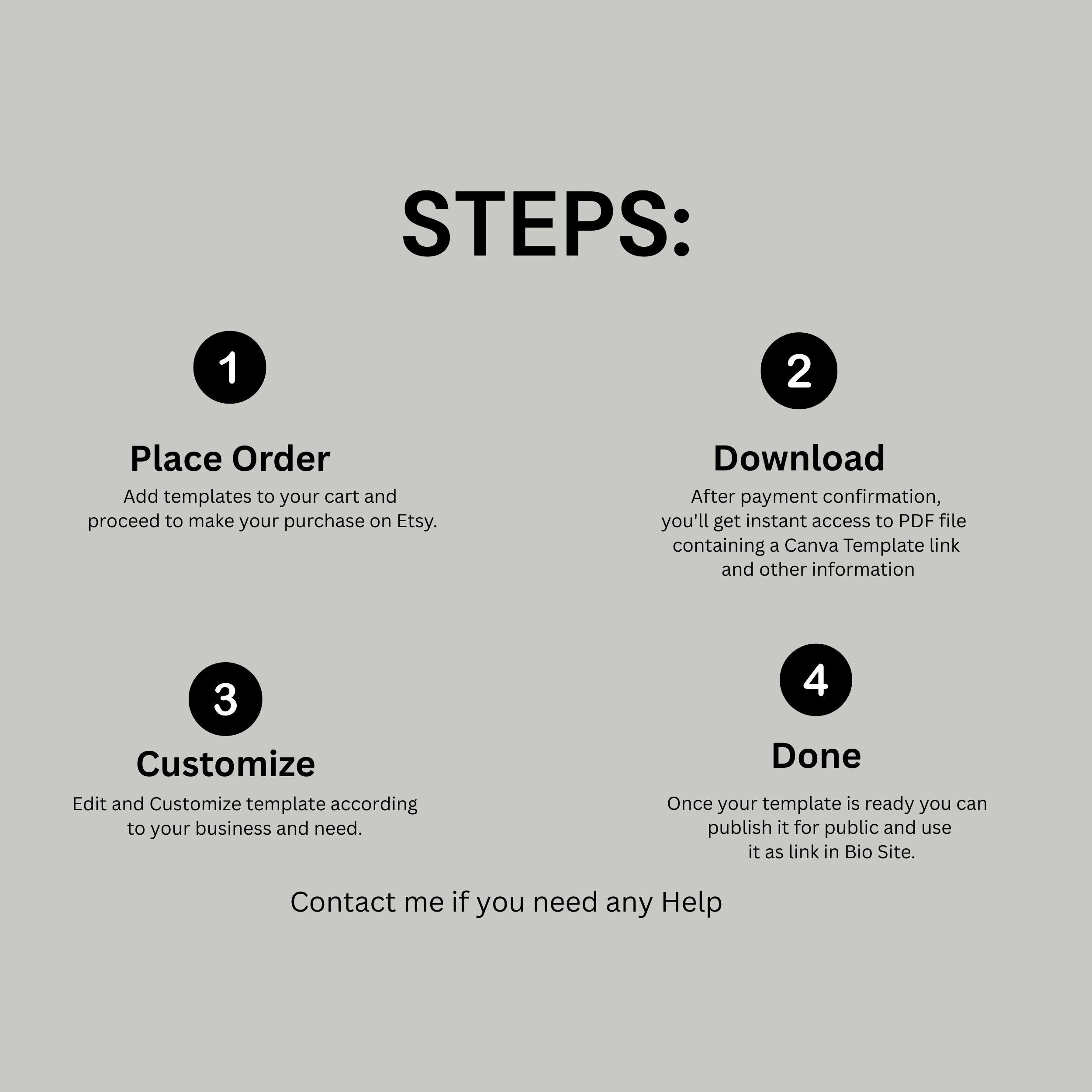 Dark Link in Bio Template – 7 Minimal Canva Bio Pages 6 Dark Link in Bio Template – 7 Minimal Canva Bio Pages - Image 6