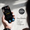 Space Birthday Party Invitation – Editable Astronaut, Galaxy & Rocket Canva Template