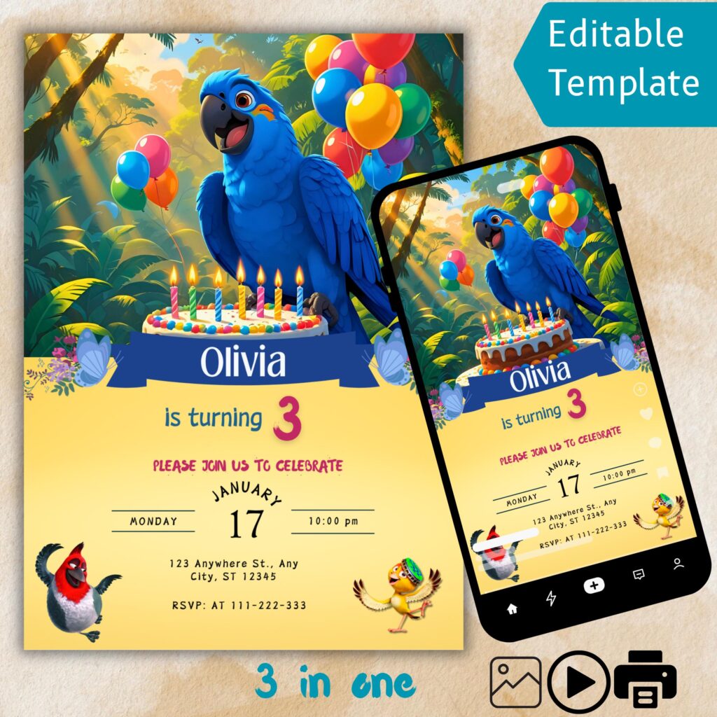Rio Birthday Invitation