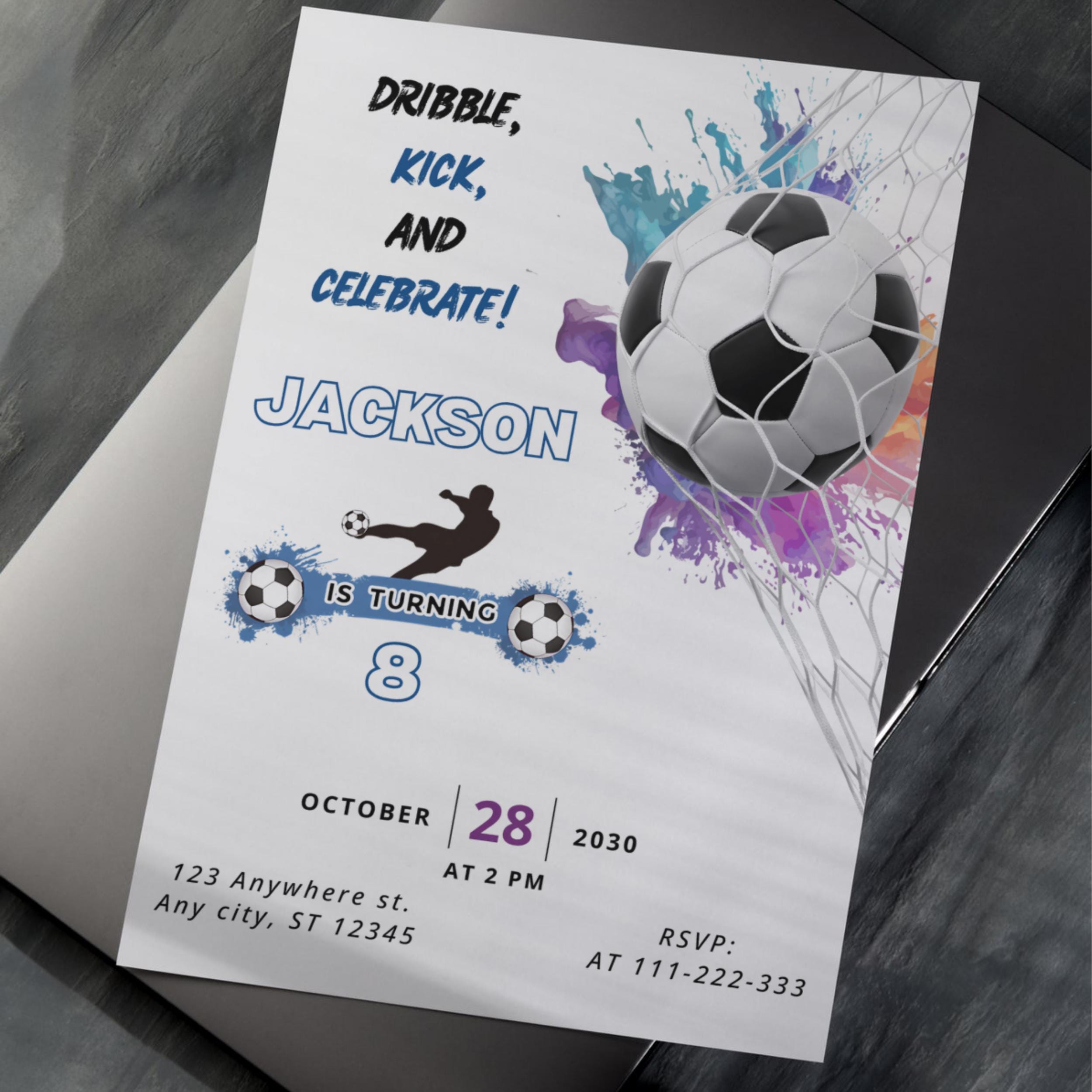Soccer Birthday Invitation - Image 7