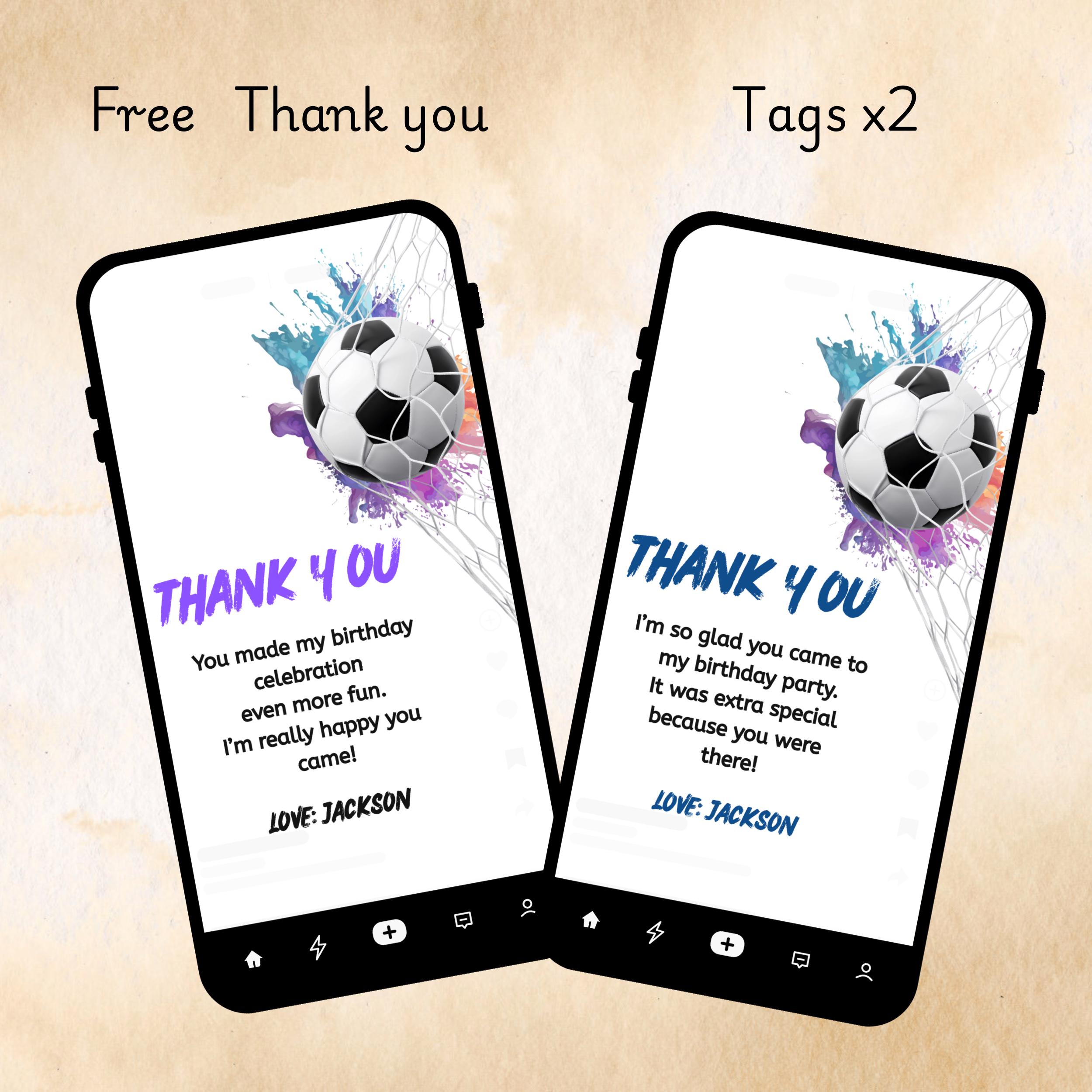 Soccer Birthday Invitation - Image 4