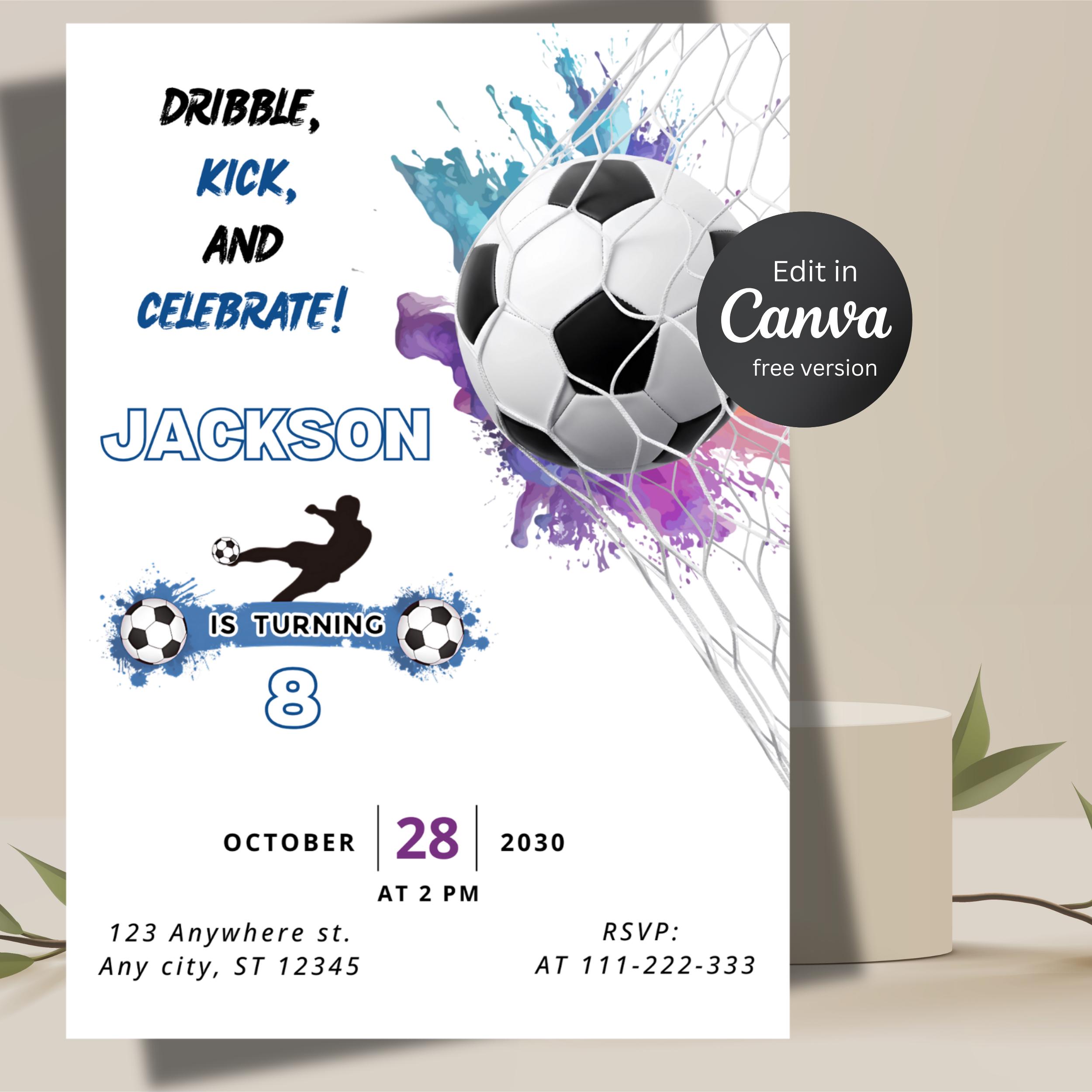 Soccer Birthday Invitation - Image 3
