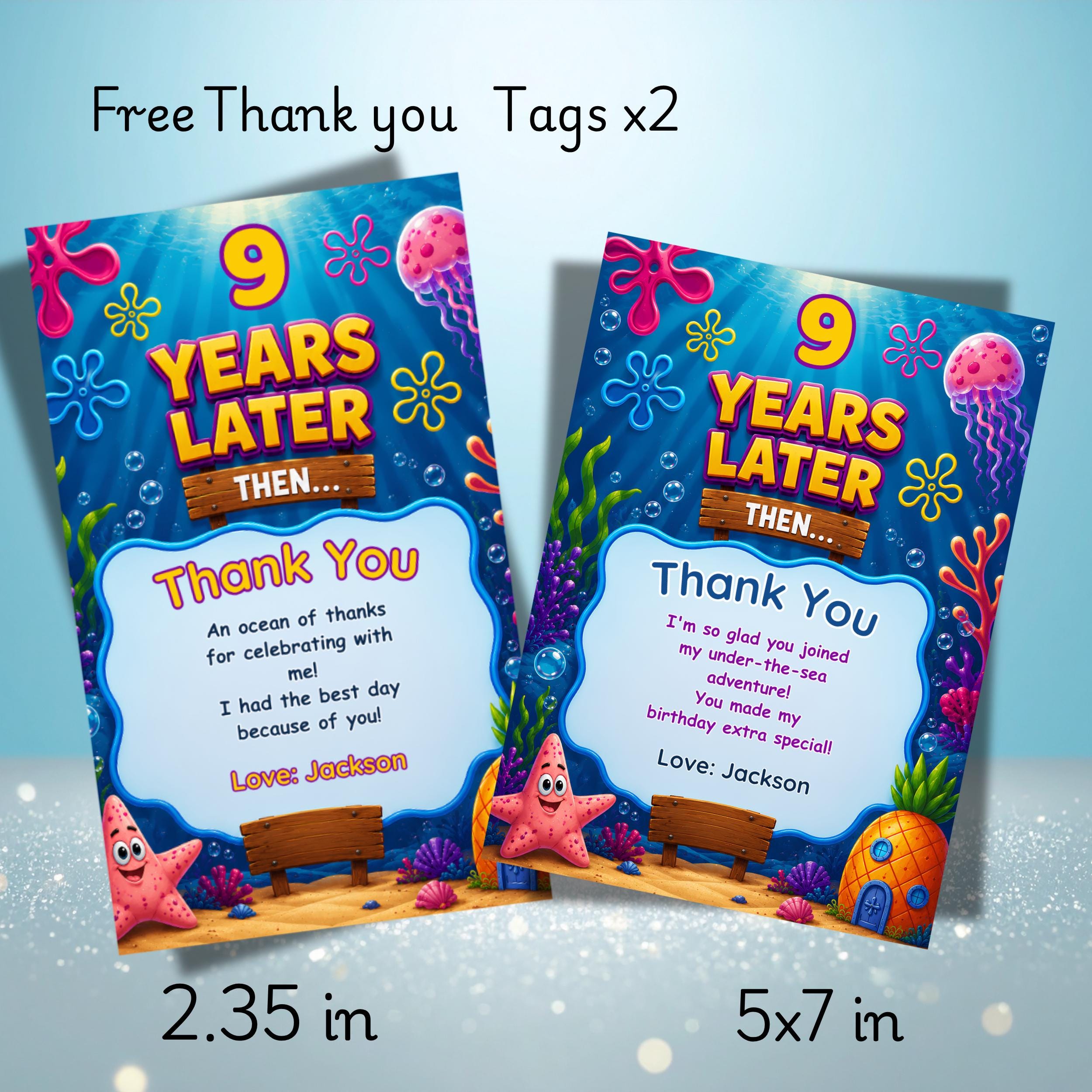 Sponge Birthday Invitation 5 Sponge Birthday Invitation - Image 5
