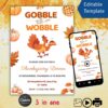 Thanksgiving Invitation Template | Editable Canva Dinner Invite